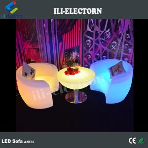 China Commercial PE Plastic LED Glow Furniture , Illuminated LED Lounge Sofa on sale