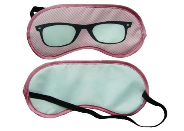 Buy Fashion And Cool Firm Polyester Oxford Material Sleeping Blindfold Eyemask With Glasses Pattern at wholesale prices