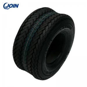 Quality OEM 18*8.5-8 Black Golf Cart Tyres And Wheels Durable Rubber Material for sale