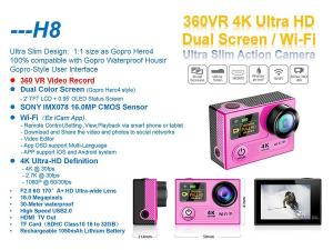 Quality Factory price newest camcorder HD Sony sensor 4k camera H8 remote control sports digi cam for sale
