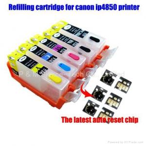 Quality Refillable ink cartridge with auto reset chip for the latest canon printer for sale