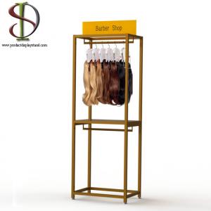 Quality Wig Mannequin Head Welded OEM Metal Floor Display Stands With Two Cross Bars for sale