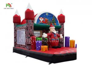 Quality Merry Christmas Inflatable Santa Claus Bouncy Castle For Xmas Decoration 20ft for sale
