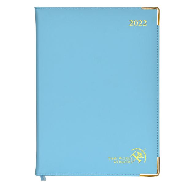Light Blue A5 Size Academic Daily Planner With Indented Monthly Tabs