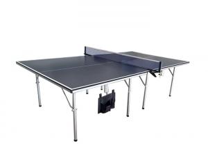 Quality MDF , Steel Foldable Table Tennis Table Easy Install With Ball Bats Pocket Blue Color for sale