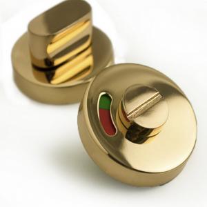Quality Restroom Partitios WC Cubicles indicator turn and release set toilet door lock Gold plated for sale