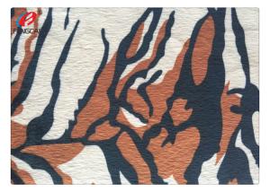 China 100% Polyester Polyester Tricot Fabric Knitted Tiger Skin Printed Design on sale