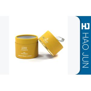China Yellow Color Cardboard Candle Boxes Candle Gift Tube Packaging on sale