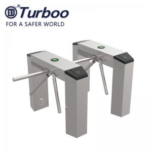 Quality SUS201 Tripod Turnstile Gate Barrier With Bi Direction Two RFID Readers for sale
