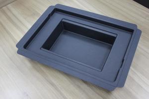 China Pulp Molded Paper Packaging Moulded Pulp Containers With Living Hinge Clean Edge on sale