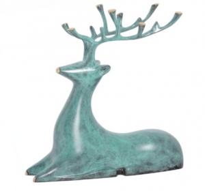 China 410x270mm Metal Tabletop Deer Statues For Home Decor on sale
