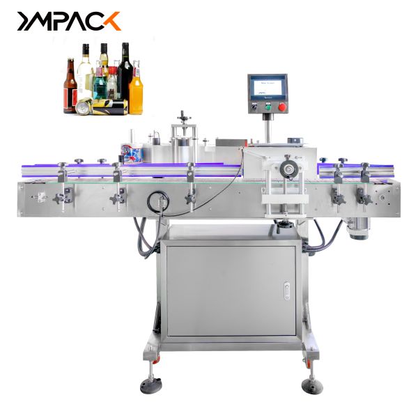 Self Adhesive Bottle Vial Automatic Labeling Equipment Printer Applicator For Flat Surface