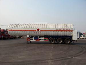 China Double Layered Gas Tank Truck 56000L 3x13T FUWA Alxe Cryogenic LNG Tank on sale