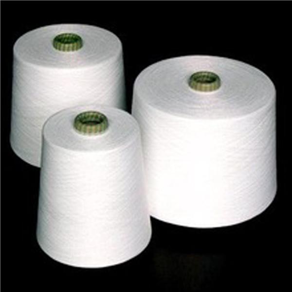 Buy 20/2-60/2 100 Percent Spun Polyester Yarn Raw White Evenness with Virgin Fiber at wholesale prices