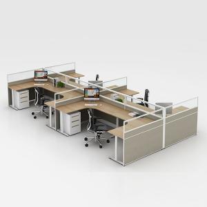 Quality 8 Seater Office Workstation Desks Thickness 25mm Modular Cubicle Workstation for sale