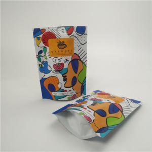Quality Custom Printed Flat Bottom Snack Pouches Matte Surface Finish Snack Bag Packaging Customized for sale