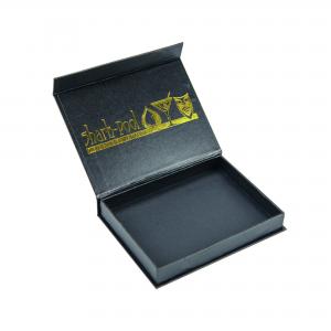 Quality Custom Book Shaped phone case box packaging With Gold Stamping for sale