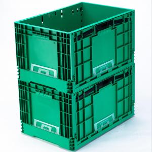 China Collapsible Mesh Style Double Open Plastic Storage Box for Easy Storage and Transport on sale