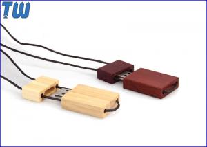 Quality Laser Engraved 3D Logo Necklace 1GB Thumbdrive USB Wooden Stick for sale