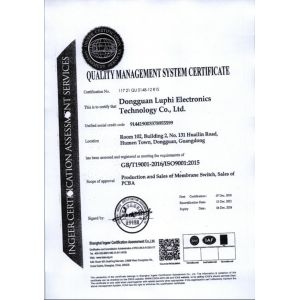 Dongguan Luphi Electronics Technology Co., Ltd. Certifications