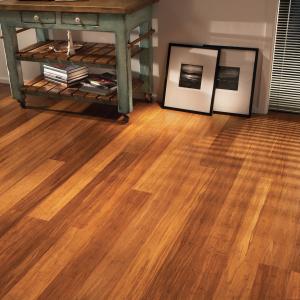 China 12mm Solid Wood Laminate Bamboo Flooring for Above Grade/Wood Subfloor Installation on sale
