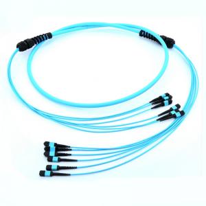 China mpo mtp patch cord MPO Products MPO to MPO OM3 72 cores aqua cable corning fiber on sale