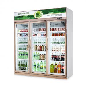 Quality Customized Light Box Glass Door Freezer 2-8C Temperautre For Beverage Cooling for sale