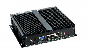 Quality Aluminum Housing Fanless Mini Embedded PC 2*RJ45 / 4*USB RS232 RS485 for sale