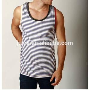 Quality tank top gym Stripe tank top Casual Wholesale Singlets for Men for sale