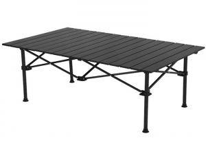 China Outdoor Waterproof Aluminum Portable Camping Table For BBQ Party Square Roll Up Top on sale