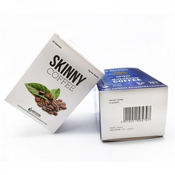 Buy White Card Paper Custom Coffee Packaging Gloss Lamination SGS Certificate at wholesale prices