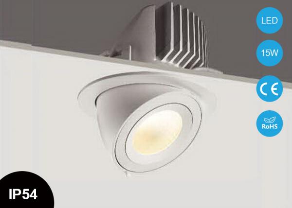 Buy 15W COB LED Spot Downlights Embedded Adjustable Gimbal Ceiling Fixture Aluminum Alloy at wholesale prices