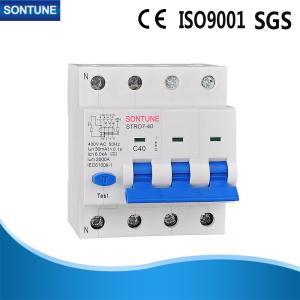 Buy cheap C40 White 4 Pole RCBO , IP20 Residual Current Breaker With Overload Protection from wholesalers