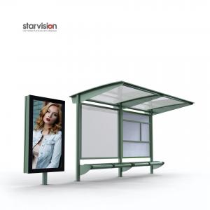 Quality Corrosion Resistant SMD LED Metal Bus Stop With Double Sided Scrolling for sale
