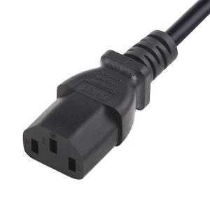 China 250V C13 South Africa Power Cord 3 Pin Extension Plug For Computer on sale