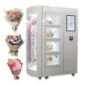 China 24 Bouquets Fresh Flowers Vending Machine Automated With LED Lighting Display on sale