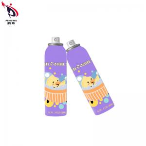 China 150ml Aluminum Bath Foam Spray Cleaner Purple Color For Children on sale