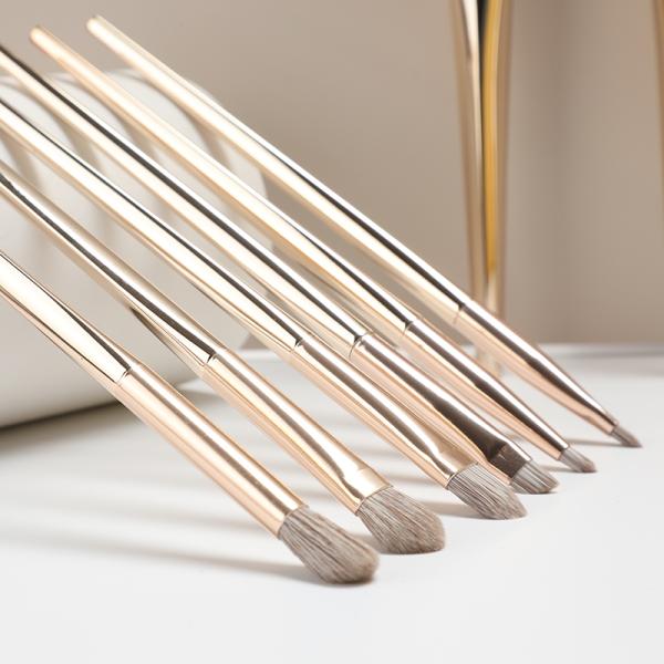 Gold Plating Plastic Handle 13pcs High End Makeup Brush Set No Cruelty