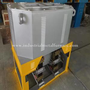 China 200KW Two Bath Induction Copper Melting Furnace For Gravity Casting 500kg / H on sale