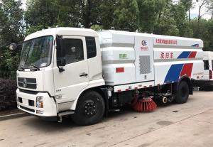 Quality 12 Cubic Meter Street Cleaner Truck , Combined Road Washing Truck With Vacuum Sweeping / Water Cleaning for sale