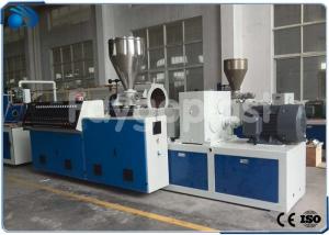 China Conical Twin Screw Profile Extrusion Line For Wood Plastic Composite Profile on sale