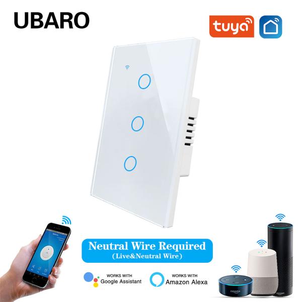 Buy 3gang Need Neutral Wire Control Smart Light Switch With App Control Voice Control Manuel Control Timing Set at wholesale prices