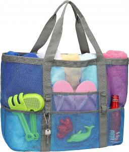 Quality Oversized Embroidery Extra Large Waterproof Beach Bag With Zipper for sale
