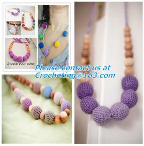 Quality Rainbow Crochet necklace, cotton Nursing necklace Fashion Accessory, crochet, handmade for sale
