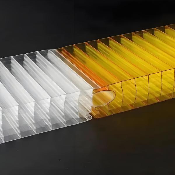 Buy 40mm Yellow Polycarbonate Sheet With Plug Pattern Texture For Structural Rigidity And Enhanced Light Diffusion at wholesale prices
