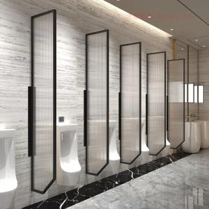 Quality Public Tempered Glass Urinal Screen Partition Cubicle Toilet WC Divider Board for sale