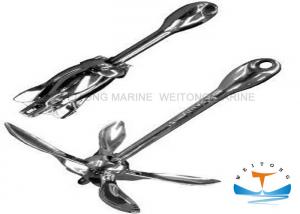 Quality 300mm Stainless Steel Folding Anchor , Light Duty Anchors Mirror Polish Finish for sale