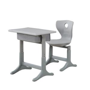 Quality Durable PE High School Desk And Chair 750mm Height Student Reading Table And Chair for sale
