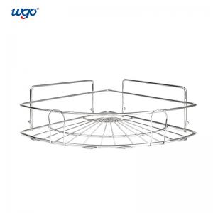 Quality Gel Pad Mounted Strongly Holding Power Stainless Steel No Install Tools Needed Bath Corner Shelf Caddy for sale