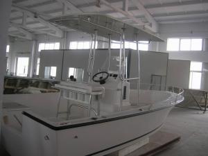 Quality 2.25m Width Fiberglass Hull Boat 700kgs Environment Concerned With Bimini Top for sale